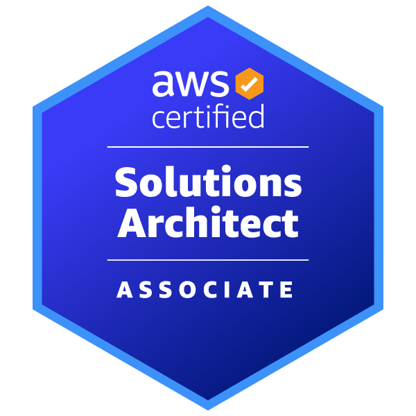 AWS Solutions Architect certification badge
